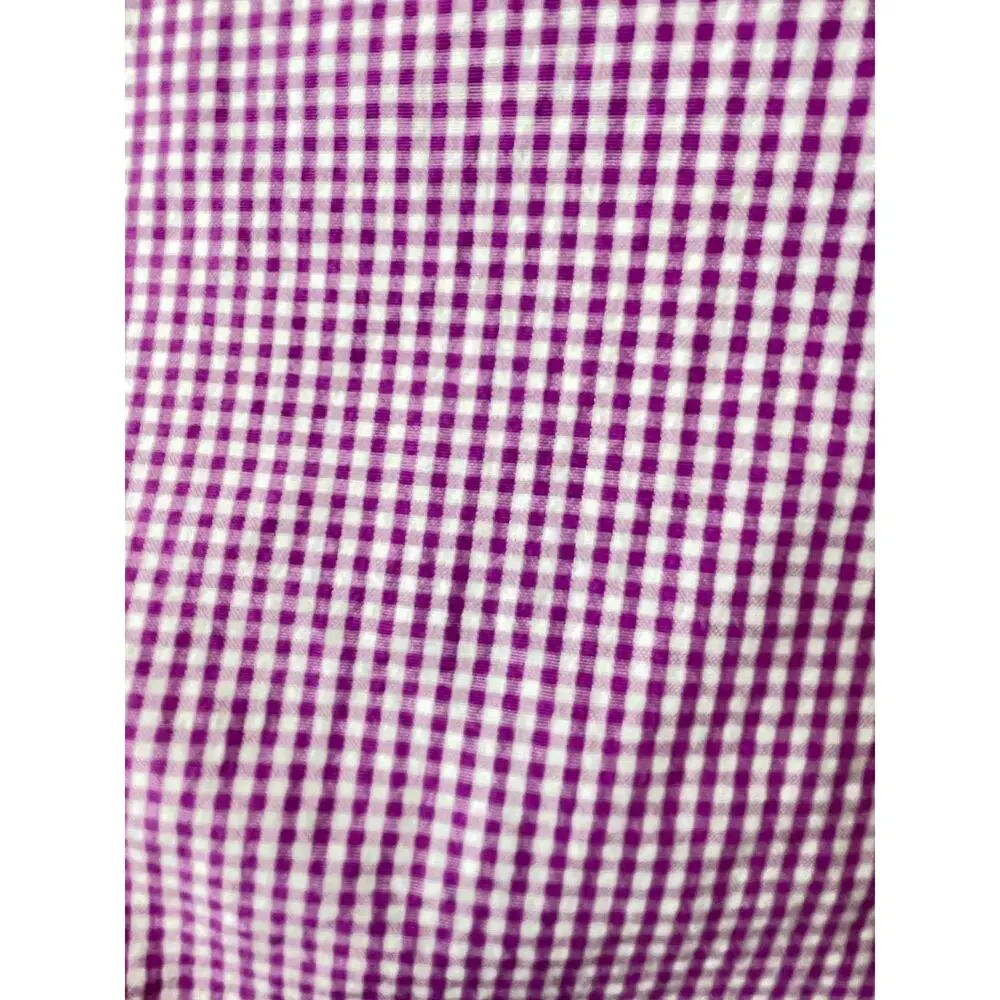 J Crew Men Gingham Button Front Shirt Purple Secret Wash Shirting Classic Medium